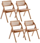 Lambinet Nature Wood Cane Folding Dining Chairs Set Of 4 New. Price: $1139.91.