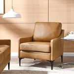 Modway Corland Upholstered Leather Accent Armchair In Tan New. Price: $494.00.