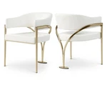 Meridian Furniture Madelyn Cream Vegan Leather Dining Chair (set Of 2) New. Price: $525.01.