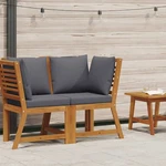 Corner Sofa Sectional With Cushions Furniture Set Solid Acacia Wood Vidaxl New. Price: $146.99.