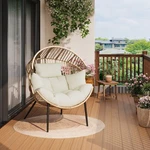 Egg Outdoor Rattan Patio With Cushion Oversized Lounge Chairs New. Price: $145.34.