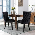Velvet Dining Chairs Set Of 2 Upholstered Accent Side Kitchen Furniture 1 New. Price: $161.99.