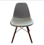Baxton Studio Azzo Plastic Mid-century Modern Shell Chair Taupe Color Open. Price: $65.00.
