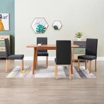 Dining Chairs 4 Pcs Dark Gray Fabric New. Price: $268.48.