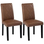 Vecelo Upholstered Dining Chairs Set Of 2 Modern Pu Leather And Solid Wood Legs New. Price: $134.80.