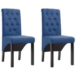 Dining Chair Set Of 2 Blue Fabric, Rubber Wood Standard New. Price: $188.97.