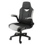 Elama High Back Adjustable Faux Leather Office Chair In Black And Gray New. Price: $151.94.