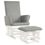 Baby Nursery Relax Rocker Rocking Chair Glider & Ottoman Set W/cushion Grey New. Price: $172.99.