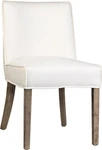 Sizan Dining Chair-off-white Upholstery With Gray Wood Legs New. Price: $909.00.