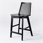 Linden Modified Windsor Wood Counter Height Barstool Black - Threshold Designed New. Price: $80.99.