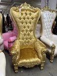 Gold Royal Throne Chair 71" Tall Wedding Style Party New. Price: $895.00.