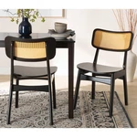 Baxton Studio Tafari Dark Brown Wood Dining Chairs Set Of 2 New. Price: $286.00.