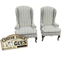 66674 Pair Ethan Allen Traditional Classics Queen Anne Wing Chairs Used. Price: $475.00.