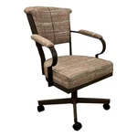Tobias Designs Swivel Fabric & Metal Caster Dining Chair Watusi Madder/brown New. Price: $474.38.