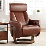 Brown Swivel Faux Leather Recliner Modern Armchair Comfortable Bedroom New. Price: $999.99.