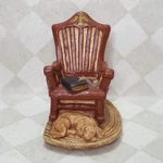 Universal Statuary Religious Bookend Rocking Chair Holy Bible Dog Figurine 7" Used. Price: $14.95.