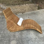 Ikea Vintage Karlskrona Wicker Lounge Chair 1990S Used. Price: $500.00.