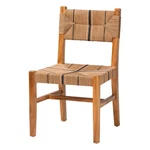 Bali & Pari Prita Bohemian Paper Loom And Natural Mahogany Wood Dining Chair New. Price: $240.71.