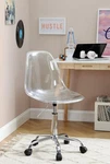 Urban Shop Clear Acrylic Accent With Metal Frame And Wheels Home Office Chair New. Price: $112.92.