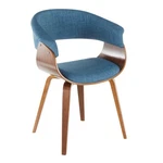 Lumisource Vintage Mod Chair, Walnut Wood/blue Fabric Ch-vmonlwlbu New. Price: $161.50.