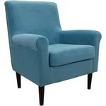Fox Hill Trading Ellis 17.5"H Fabric Rolled Arm Lounge Chair Teal Blue New. Price: $252.99.