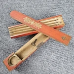 Antique Vintage Wooden Pencil School Box 2 Levels Sliding Orig Key Used. Price: $99.88.