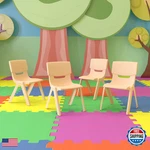 Flash Furniture 4 Pack Natural Plastic Stackable School Chair 12 Seat Height New. Price: $155.10.