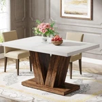 Tribesigns 47-INCH Dining Table For 4, White Kitchen Dinner With Heavy ... New. Price: $259.80.