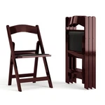 Folding Chairs Set Of 4 Stackable 1000LB Commercial Red Mahogany Flash Furniture New. Price: $259.99.