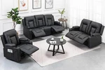 Comhoma Chair Furniture Bonded Leather Recliner Living Room Set, New. Price: $2200.00.
