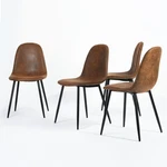 Homycasa Suede Upholstered Dining Chair Brown (set Of 4) New. Price: $289.99.