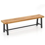 63" Outdoor Dining Chair Yard Patio Acacia Wood Bench Backless Garden Park New. Price: $115.99.