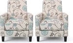 Christopher Knight Home Emmie Fabric Recliner (set Of 2), Light Beige With Blue New. Price: $933.08.
