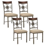 Set Of 4 Dining Room Chairs W/ Seat Cushion & Adjustable Foot Pads For Home New. Price: $329.99.