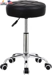 Kktoner Round Rolling Stool Pu Leather Height Adjustable Swivel Drafting Work Sp New. Price: $68.47.