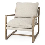 Mercana Brayden Light Brown Wood W/ Beige Fabric Seat Accent Chair New. Price: $1145.58.