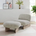 Loyal Accent Chair And Ottoman Set In Pearl Oak New. Price: $684.75.
