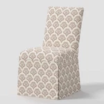 Logan Dining Chair Slipcover Anya Block Tan - Threshold: Floral Print, Cotton New. Price: $189.99.