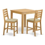 Pemberly Row Pub 3-PIECE Wood Dining Table And Chair Set Oak New. Price: $481.55.