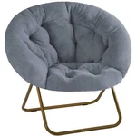 Cozy Saucer Chair Faux Fur Metal Frame Anti Slip Leg For Living Bedroom, La New. Price: $140.00.