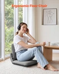 Adjustable Floor Gaming Chair Folding Lounge Ergonomic Gray New. Price: $76.99.