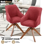 2 Pcs Accent Modern Fabric Armchair W/wood Legs Home Office Swivel Chairs New. Price: $113.87.