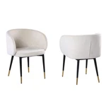 Best Master Furniture Hemingway Velvet Upholstered Side Chair Cream New. Price: $178.03.