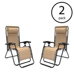 Caravan Canopy Infinity Zero Gravity Steel Frame Patio Chair, Beige (4 Pack) New. Price: $299.98.