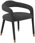 Tov Lucia 22 1/2" Wide Black Velvet Modern Dining Chair New. Price: $339.00.