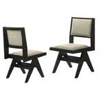 Contemporary Black Wood 4PCS Dining Set, Light Gray Fabric Side New. Price: $575.00.