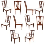 NVIN0605, Niagara Furniture, Standard Chippendale Chairs, Set Of Ten New. Price: $5445.00.