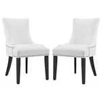 Modway Marquis 20.5" Solid Rubberwood And Vinyl Dining Chair White (set Of 2) New. Price: $346.99.