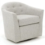Pemberly Row Traditional Fabric Tufted Swivel Chair In Heather Gray New. Price: $298.88.