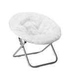 Urban Lifestyle Mongolian Faux Fur Saucer Chair, Off White New. Price: $58.19.